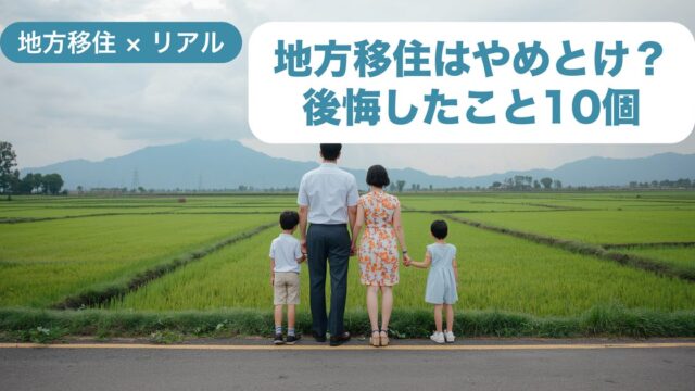 地方移住はやめとけ？後悔したこと画像